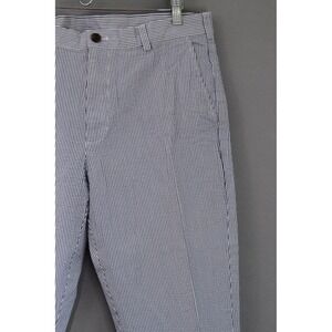 Brooks Brothers Clark Seersucker Pants W36 L32 Striped Casual Mens Blue White